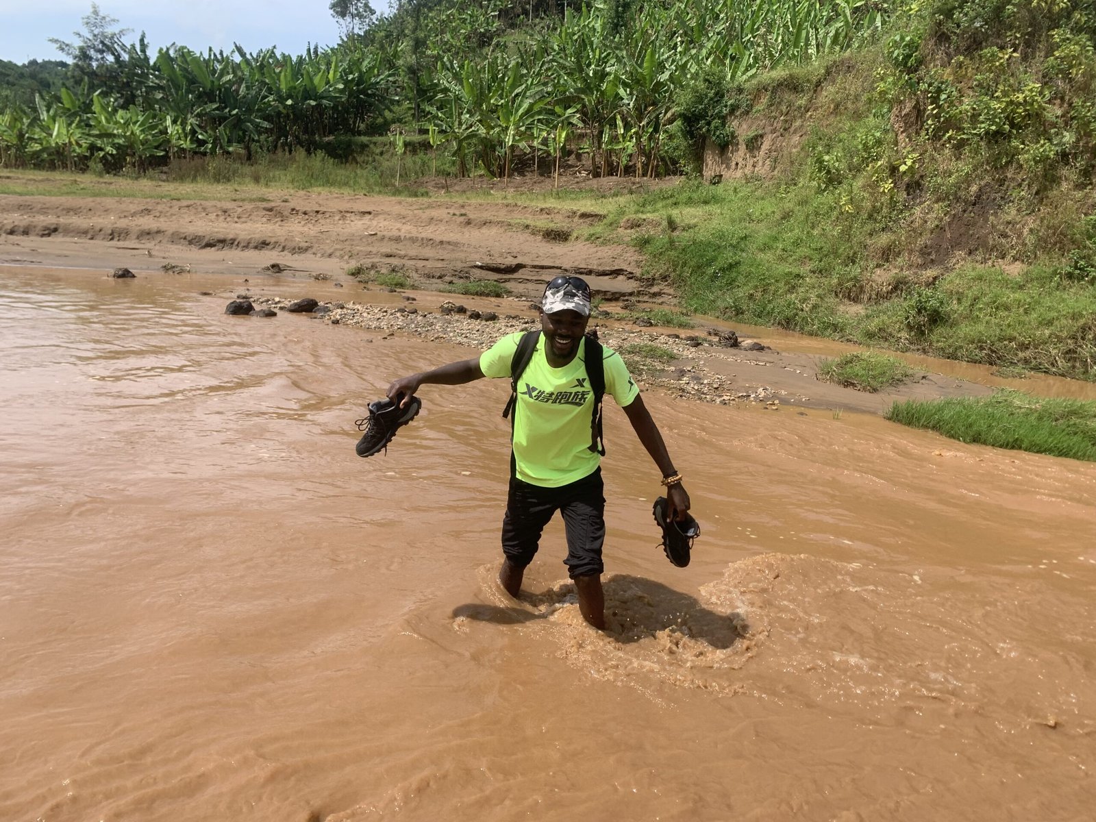 Musogoro River crossing during Congo Nile hiking trail